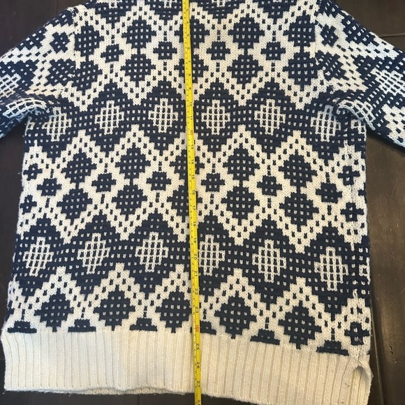 MADEWELL Fair Isle sweater Cardigans SMALL E6033 navy ivory - Picture 8 of 8